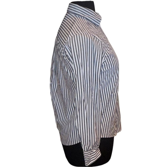 BANANA REPUBLIC Women's Medium Button-Up Shirt Grey / White - Picture 2 of 13